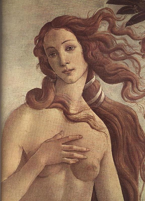 BOTTICELLI, Sandro The Birth of Venus (detail) ff Norge oil painting art